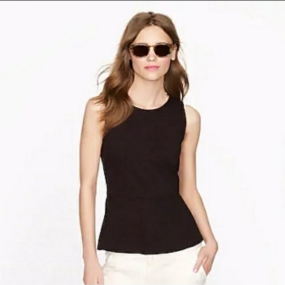 J. Crew Scoop Neck Peplum Top, M